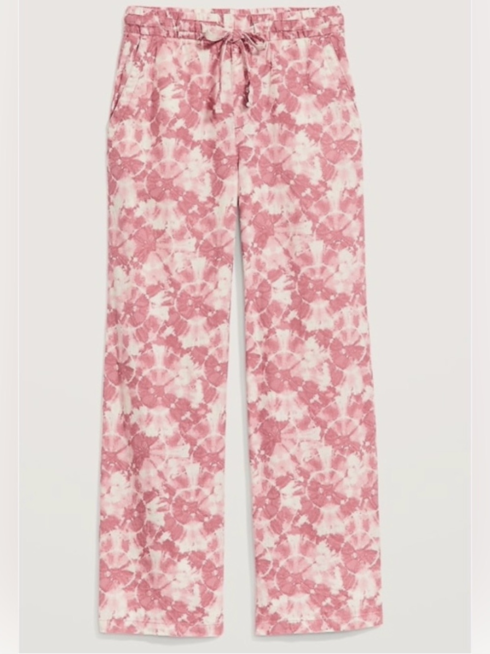 Old Navy Tie-Dye Linen Blend High Waisted Wide Leg Pants - Large